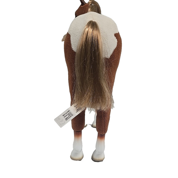 American Girl Paint Foal Horse 2019 GJD50 Brown Fabric Coat Rooted Mane and Tail - Picture 8 of 12